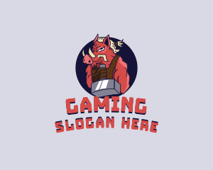 Amusement - Sledgehammer Boar Gaming logo design