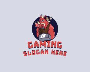 Sledgehammer Boar Gaming logo design