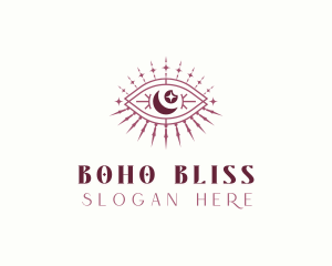 Bohemian Moon Eye logo design