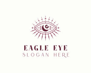 Bohemian Moon Eye logo design