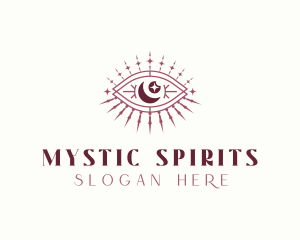 Bohemian Moon Eye logo design