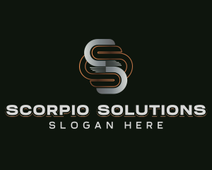 Startup Modern Tech Letter S logo design