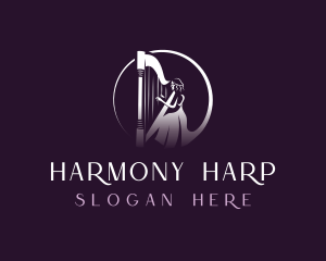 Harp - Harp Instrument Musician logo design