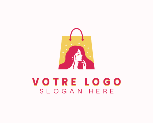 Shopping - Beauty Cosmetics Shopping Bag logo design