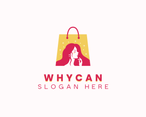 Online Shop - Beauty Cosmetics Shopping Bag logo design