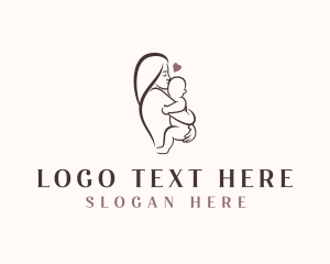 Mom - Parenting Infant Childcare logo design