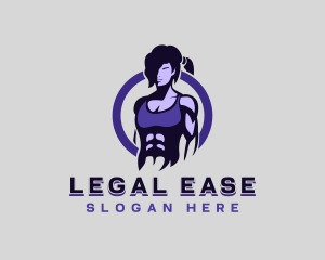 Female Gym Fitness Logo