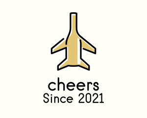 Resto Bar - Airplane Imported Bottle Drink logo design