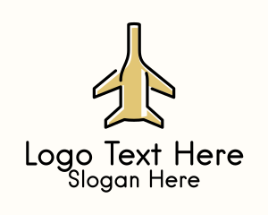 Airplane Imported Bottle Drink  Logo