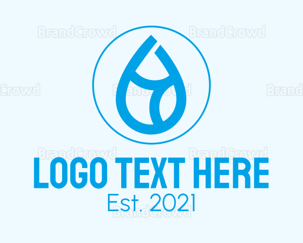 Liquid Water Drop Logo