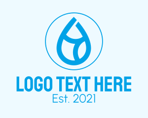 Water Station - Liquid Water Drop logo design