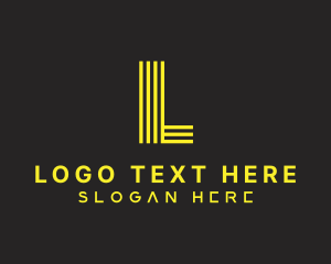 Futuristic - Business Yellow Lettermark logo design