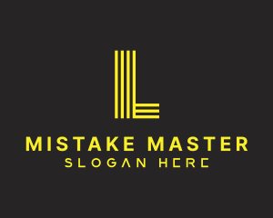 Business Yellow Lettermark logo design