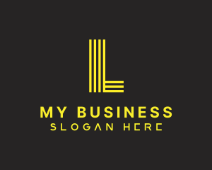 Business Yellow Lettermark logo design