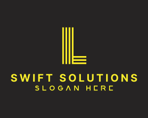 Business Yellow Lettermark logo design