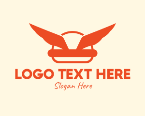 Hamburger - Burger Wings Place logo design