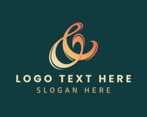 Modern Ampersand Script Logo