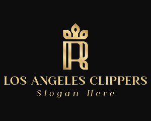 Elegant Gold Letter R Logo