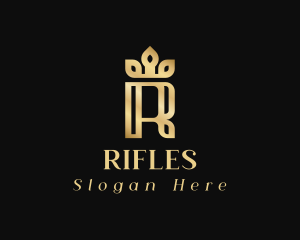 Elegant Gold Letter R Logo