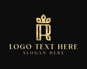 Crown - Luxury Elegant Letter R logo design