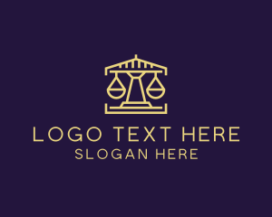 Golden - Courthouse Law Firm logo design