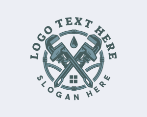 Clog - Plumbing Wrench Maintenance logo design