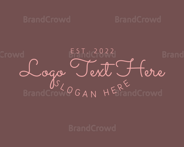 Pink Feminine Cursive Business Logo