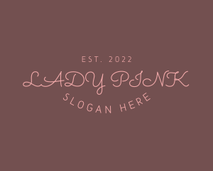 Pink Feminine Cursive Business logo design