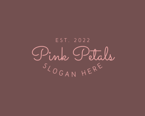 Pink Feminine Cursive Business logo design