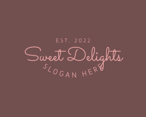 Pink Feminine Cursive Business logo design