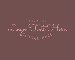 Pink Feminine Cursive Business Logo