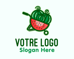 Watermelon Fruit Cart  Logo