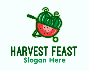 Watermelon Fruit Cart  logo design