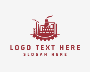 Skyline - Factory Building Construction logo design