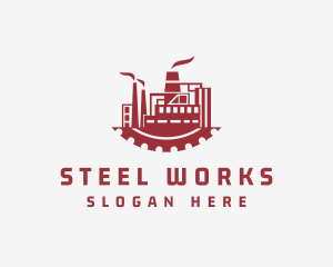 Factory - Factory Building Construction logo design