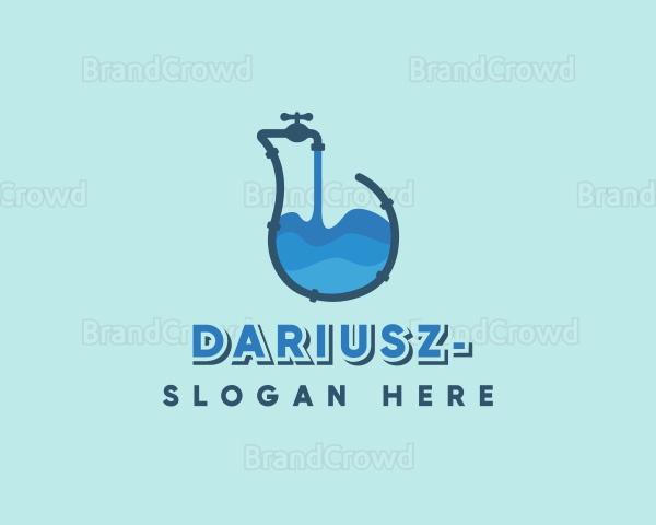 Faucet Pipe Plumbing Logo