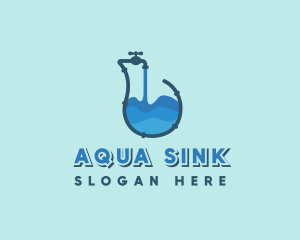 Sink - Faucet Pipe Plumbing logo design