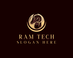 Premium Ram Goat logo design