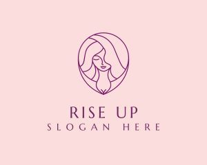 Minimalist Hair Stylist Salon logo design