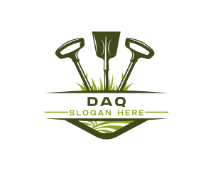 Landscaping Shovel Gardening Tool Logo