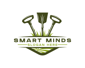 Shovel - Landscaping Shovel Gardening Tool logo design