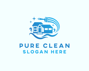 House Cleaning Squeegee logo design