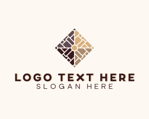 Textiles - Flooring Pavement Tile logo design