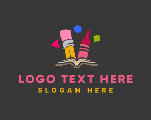 Book Art Kindergarten Logo