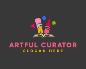 Book Art Kindergarten logo design