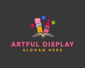 Book Art Kindergarten logo design