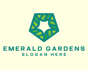 Organic Pentagon Garden logo design