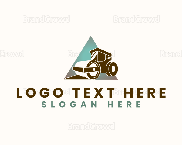 Road Roller Construction Logo