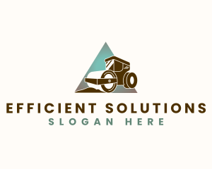 Road Roller Construction logo design