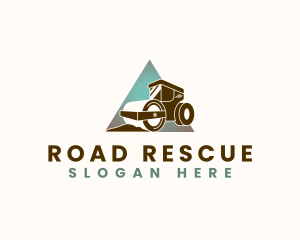 Road Roller Construction logo design